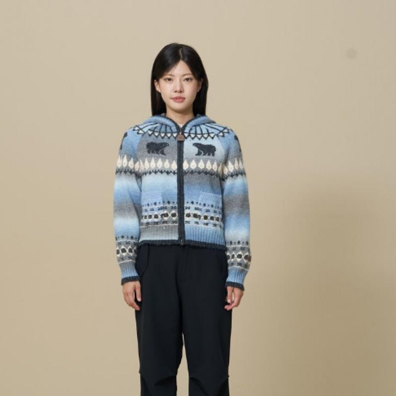 Gradient Nordic Cardigan Blue