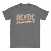 Футболки THUNDERSTRUCK AC-DC для мужчин, хлопковые винтажные футболки, футболки с круглым вырезом, топы с коротким рукавом, большие размеры