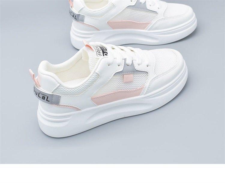 2024 Новые Универсальные Тонкие Осенние Сетчатые Туфли Кеды Сетчатые Дышащие Маленькие Белые Туфли Девушки Платформа Повседневные Кроссовки