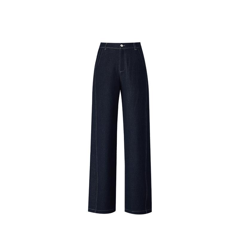 Premium sickle pants women's 1116 new autumn wide-leg pants loose lazy style imitation denim straight pants casual pants