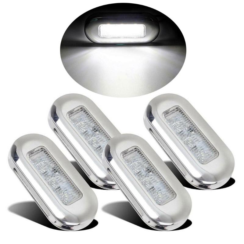 Marine Boat LED Courtesy Light White 12V 2000-4000k Cabin Deck Gangway Stair Tail Lamp Waterproof Yacht Accessories 4pcs 3