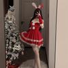 Sex Uniform Autumn and Winter Sexy Christmas Outfit Cute Plush Bunny Suspender Sex Underwear Slim Uniform Suit
