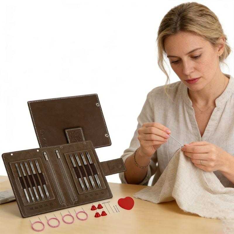 Набор шестигранных и круглых спиц из нержавеющей стали для шитья и вязания, съемный, в форме капли, для любителей рукоделия