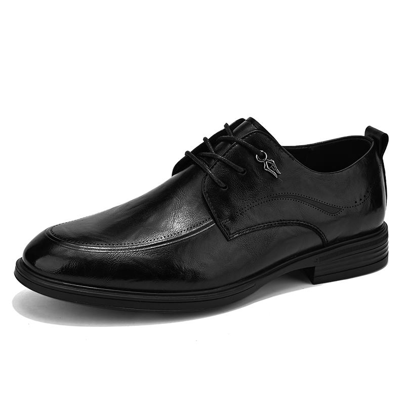 Oxford Leather Shoes Men Lace Up Black Casual Business Shoes Men Office Shoes Men Flats Zapatos De Hombre Chaussure De Homme