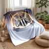 Newcastle United Football Print Flannel Blanket, Soft Warm Lightweight Throw Blanket for Sofa Bed Camping