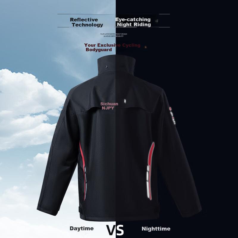 Zhengyu Electric Bicycle Rain Jacket Set, Separate Full-Body Storm Protection, Motorcycle Delivery-Specific Riding Poncho for Male And Female Riders