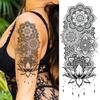 10 Sheets Black Henna Temporary Tattoos For Women Girl Arm Tattoo Fake Mandala Flower Tribal Animals Tattoo Sticker Dreamcatcher