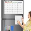 Магнитный календарь для сухого стирания для холодильника, многоразовая ежемесячная доска-планировщик, календарь для холодильника, белая доска с ручкой, доска для планирования