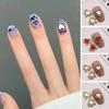 10Pcs Manicure Decor Sparkling Stunning Visual Effect Three-dimensional DIY Nail Heart Colorful Fake Diamond Nail Alloy Ornament Nail Supplies