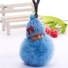 Puntos Cute Sleeping Baby Fluffy Fur Plush Doll Pendant Keychain Key Ring Handbag Decor
