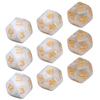 9PCS Polyhedral Dice Set Waterproof Plastic Lightweight Portable Table Gaming Dices for Travel Picnic White