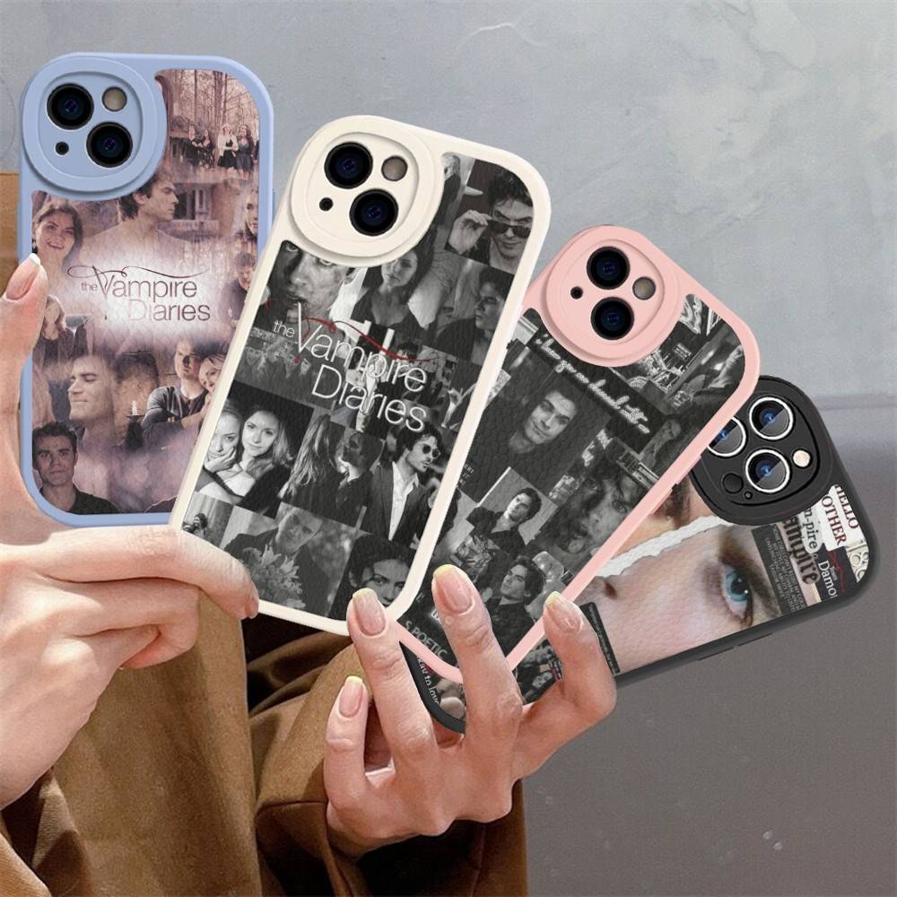 Чехол для телефона The Vampire Diaries Damon Salvatore из твердой кожи для IPhone 16 15 14 13 12 Mini 11 14 Pro Max Xs X Xr 7 8