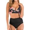 [Fa22] Women's Fashion Swimsuit Printed Sexy High Waist Split Bikini Swimsuit
