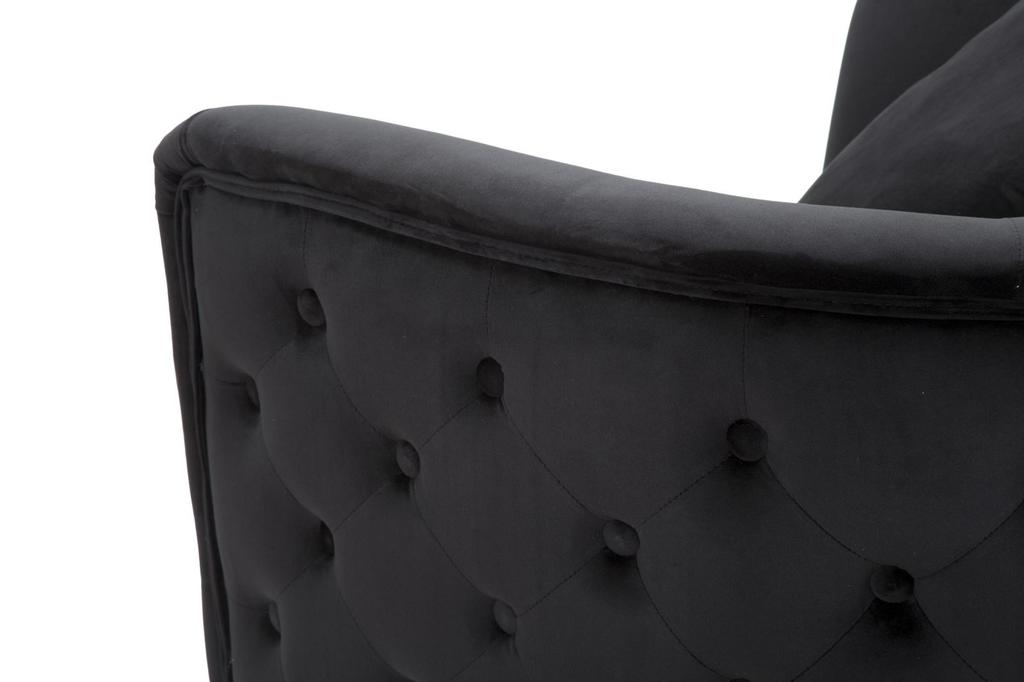 Armchair Bucarest Black Cm 76X74X71