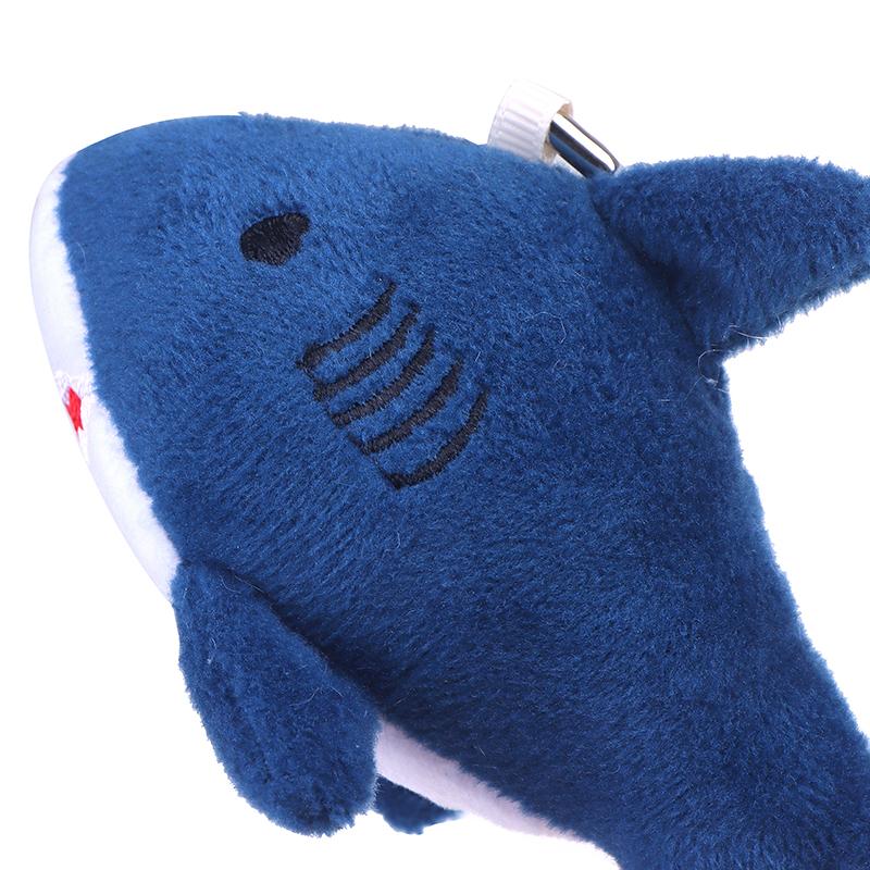 Cute Cartoon Stuffed Plush Shark Pendant Key Chain Ring Doll Toys For Kids Gifts