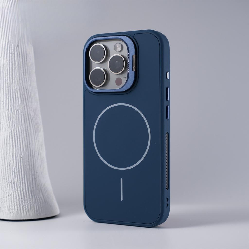 Applicable To IPhone 17 Matte Thin Circle Magnetic Suction Phone Case Apple 16 Heat Dissipation Frame Lens Guidance Protective Case 15