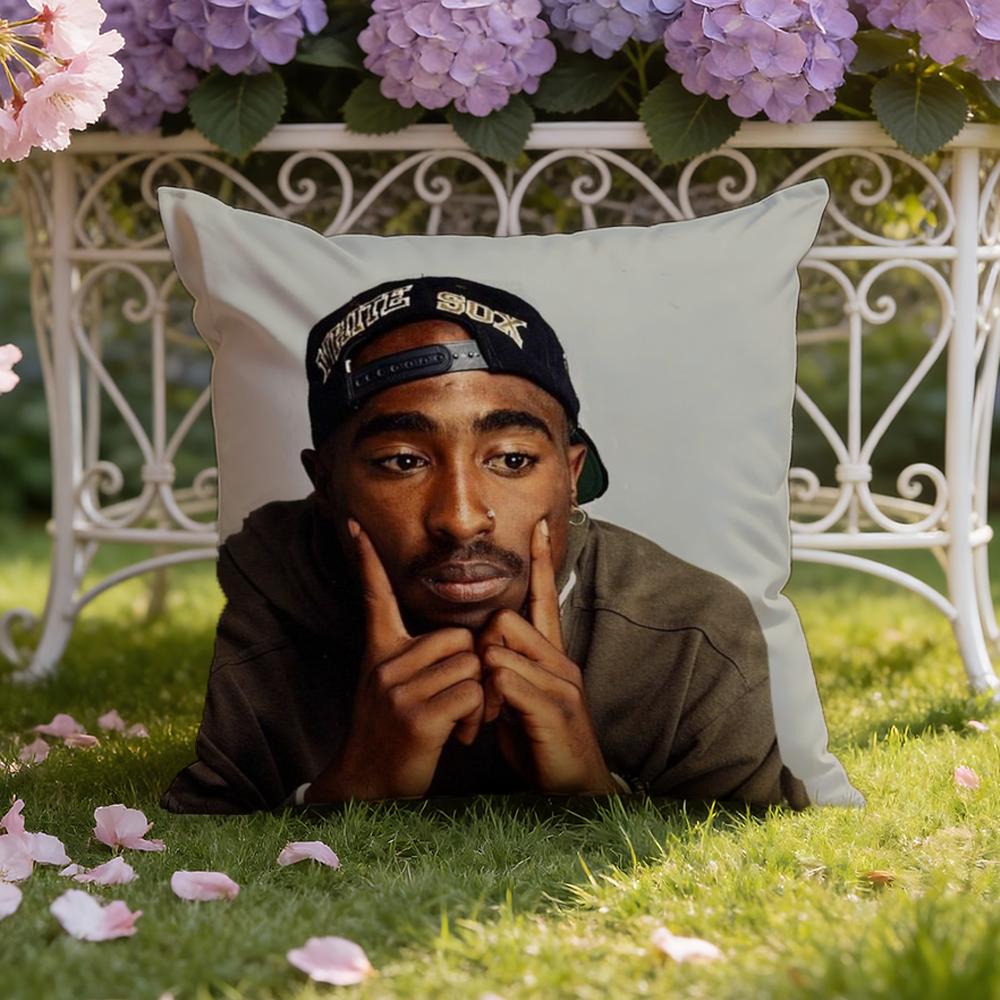 2P-PAC Tupac S-Shakur Чехол-подушка для дома и автомобиля, двойного назначения: Двусторонняя конструкция для максимального комфорта