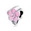 925 Sterling Silver Charm Pink Cz Beads Jewelry Making Fit Original European Charms Bracelets