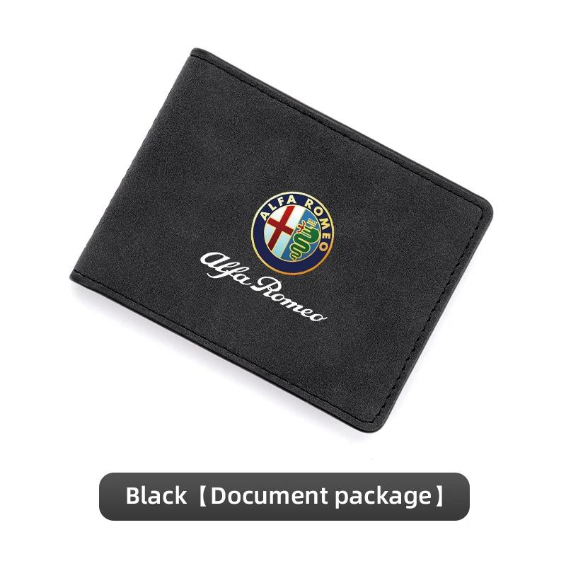 WAJDS1 Car Stickers For Alfa Romeo Car Driver's License Cover ID Credit Case Holder Driving Document Travel Pass Purse For Alfa Romeo 4