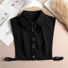 Womens Detachable Fake Collar Solid Color False Collars Half Shirt Blouse Top Female Sweater Fake Collars Clothes Accessories