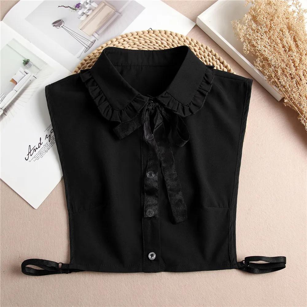 Womens Detachable Fake Collar Solid Color False Collars Half Shirt Blouse Top Female Sweater Fake Collars Clothes Accessories