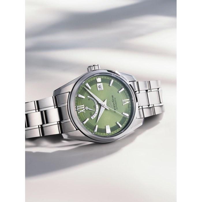 [Orient Star] Современные мужские автоматические часы с датой RK-AU0107E Зеленые