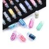 SYGA Acrylic 3D Glitter Powder Manicure Nail Stickers Set of 48 (Multicolour)