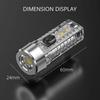 2022 Mini Keychain Flashlight USB Fast Charging Led Lights Waterproof Pocket Fluorescent Lamps Outdoor Warning Camping Flashlight