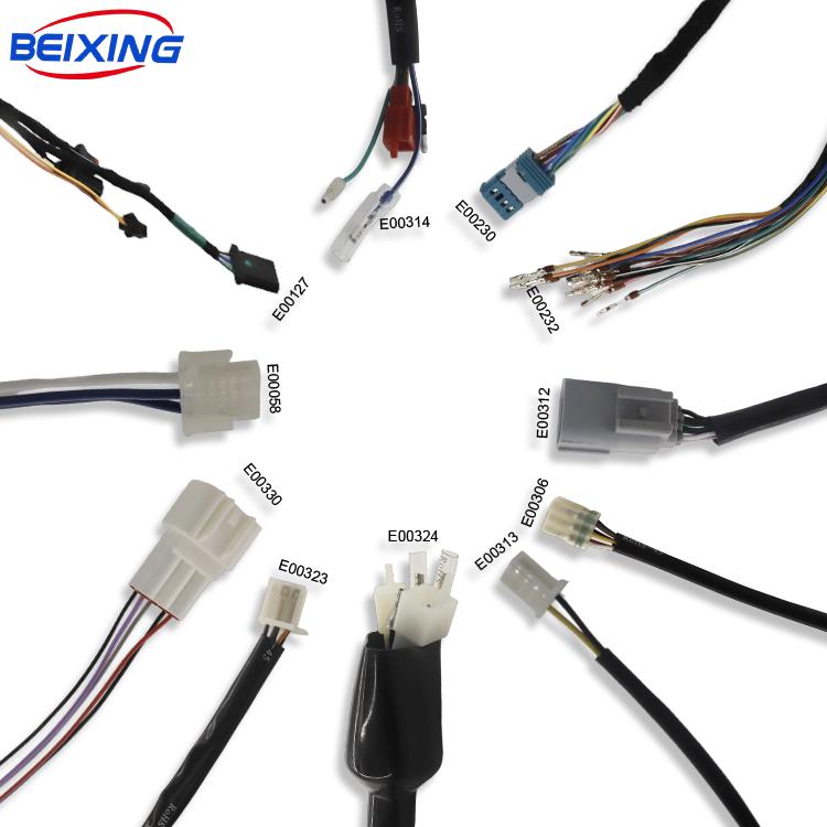 Customizable Car Electrical Wire Connector with Rubber Insulation IP66 Terminal Cable E00021 Wiring Harness