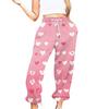 Women's Valentine's Day Print Casual Drawstring Elasticated Waist Drawstring Pants