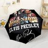 Elvis Customizable Name Umbrella Outdoor Automatic Umbrella Compact Durable 8-Rib Foldable Design for Women/Men Stylish Accessory