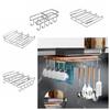 Under Cupboard Stainless Steel Storage Shelves with Hooks Pot Lid Storage Rack Cupboard