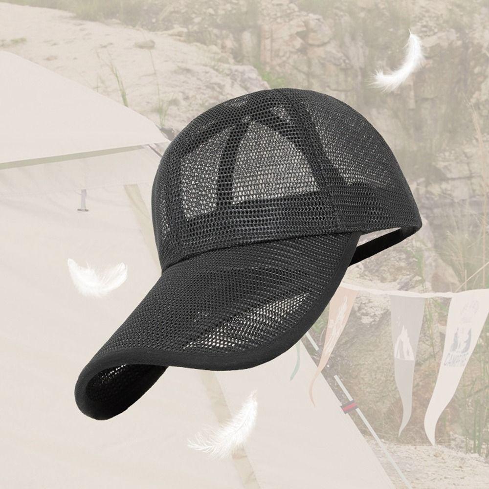 Quick-dry Mesh Baseball Cap Adjustable Sports Mesh Caps Trucker Cap Men Snapback Hat  Summer