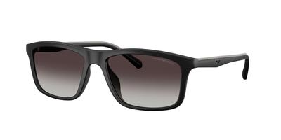 Солнцезащитные очки EMPORIO ARMANI матовые 50018G57 0EA4257U, черные, серые, градиентные, 57 мм,