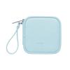 Solid Color Simple Lightweight Earphone Bag Large Capacity Waterproof and Scratch-resistant PU Skin-feel Mini Earphone Bag