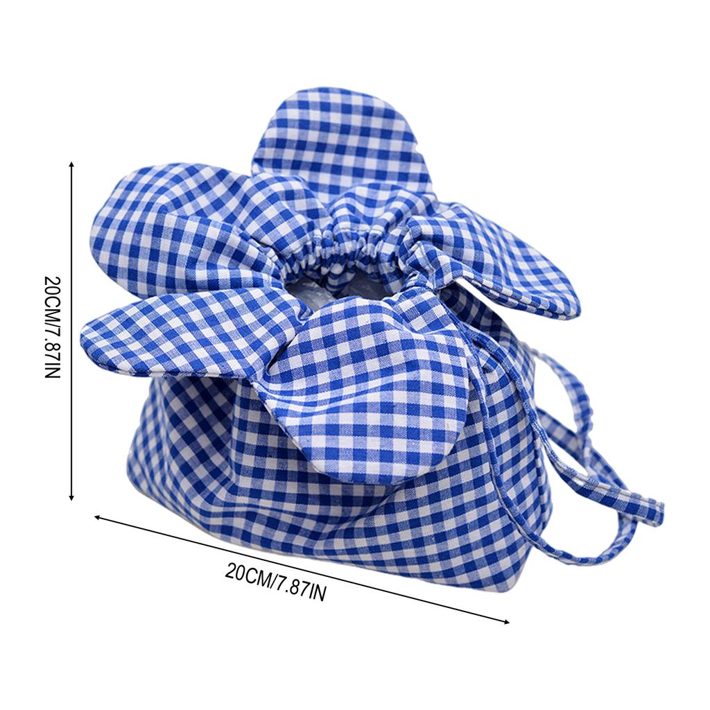 Flower Print Drawstring Bucket Bag Double-Sided Large Capacity Shoulder Crossbody Bag for Commuting and Daily Use