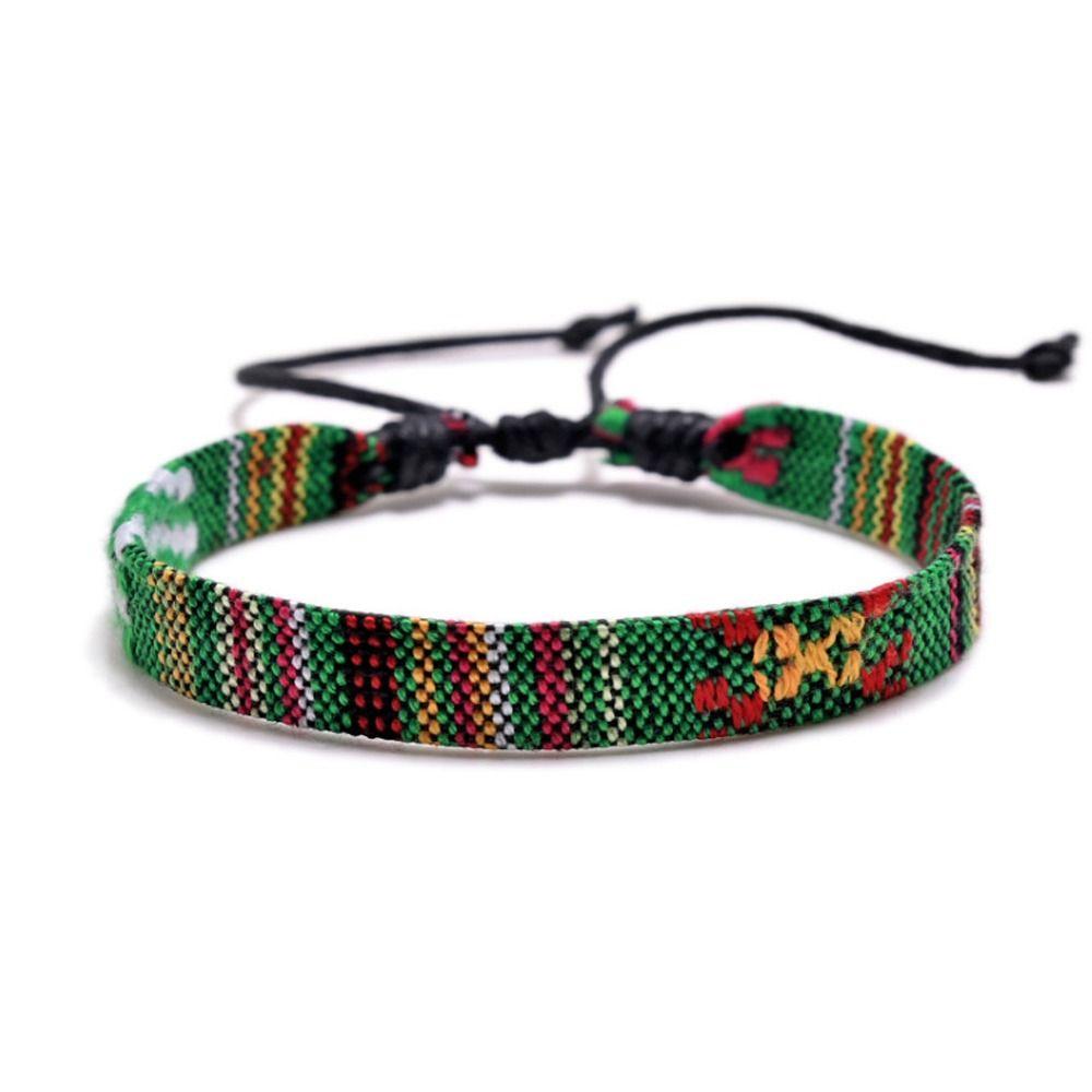 Multicolor Fabric Art Bracelet Ethnic Style Braid Bracelets Fashion Weave Bracelets  Unisex