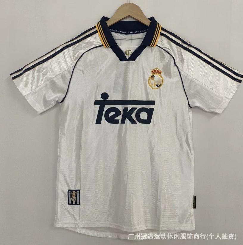 Ретро футбольная форма старой коллекции клуб Манчестер Юнайтед, Реал Мадрид AC с коротким рукавом, с длинным рукавом, футбольная форма, можно напечатать