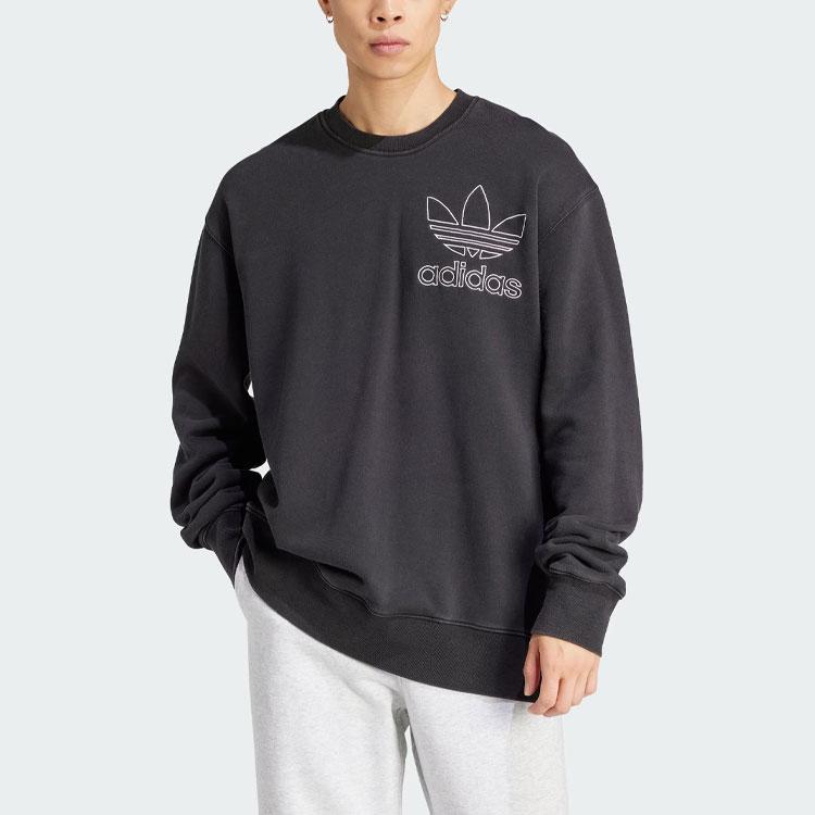 adidas Мужская толстовка с круглым вырезом Adicolor Черная Originals IU2350