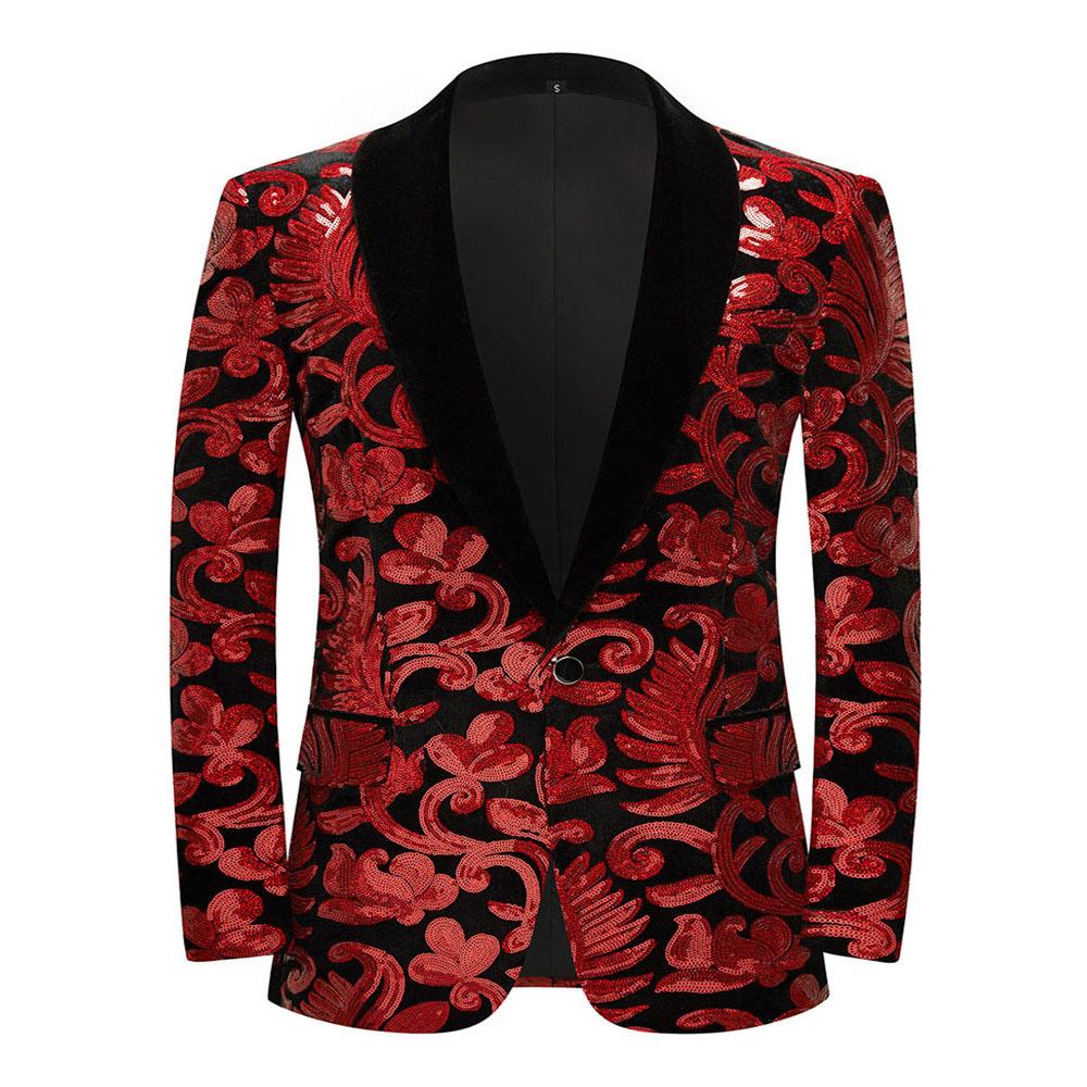 Детские Модные Пиджаки Блейзеры с Золотыми Блестящими Пайетками и Цветочным Узором