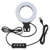 4in Mini LED Ring Light Soft Beauty Fill Light with Clip for Video Call Live Online Meeting