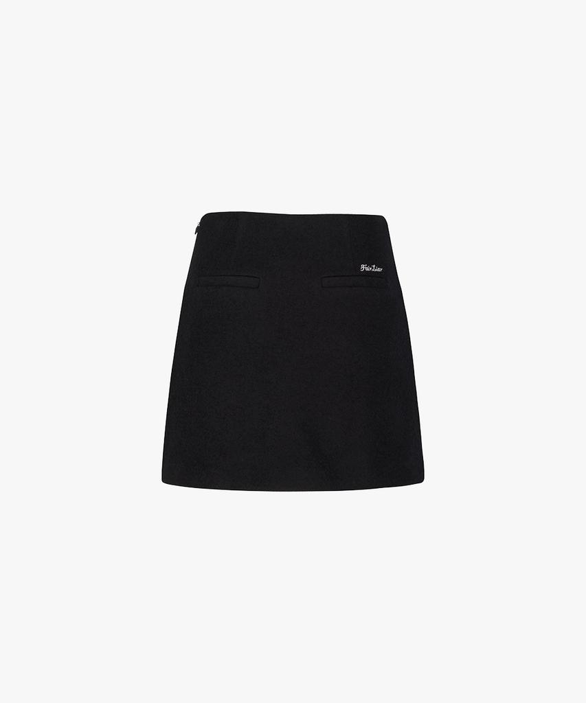 FAIRLIAR GOLF Boucle H-Line Skirt (Black)