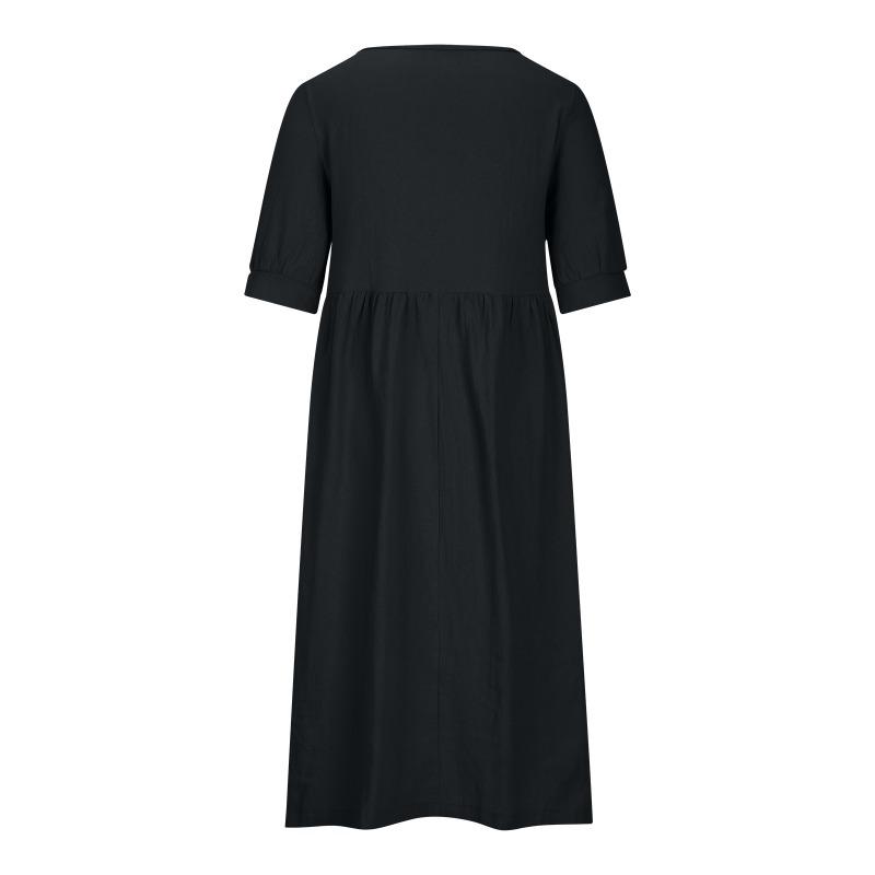 GMXIA Женское однотонное платье миди со свободной талией, хлопковое облегающее платье с круглым вырезом