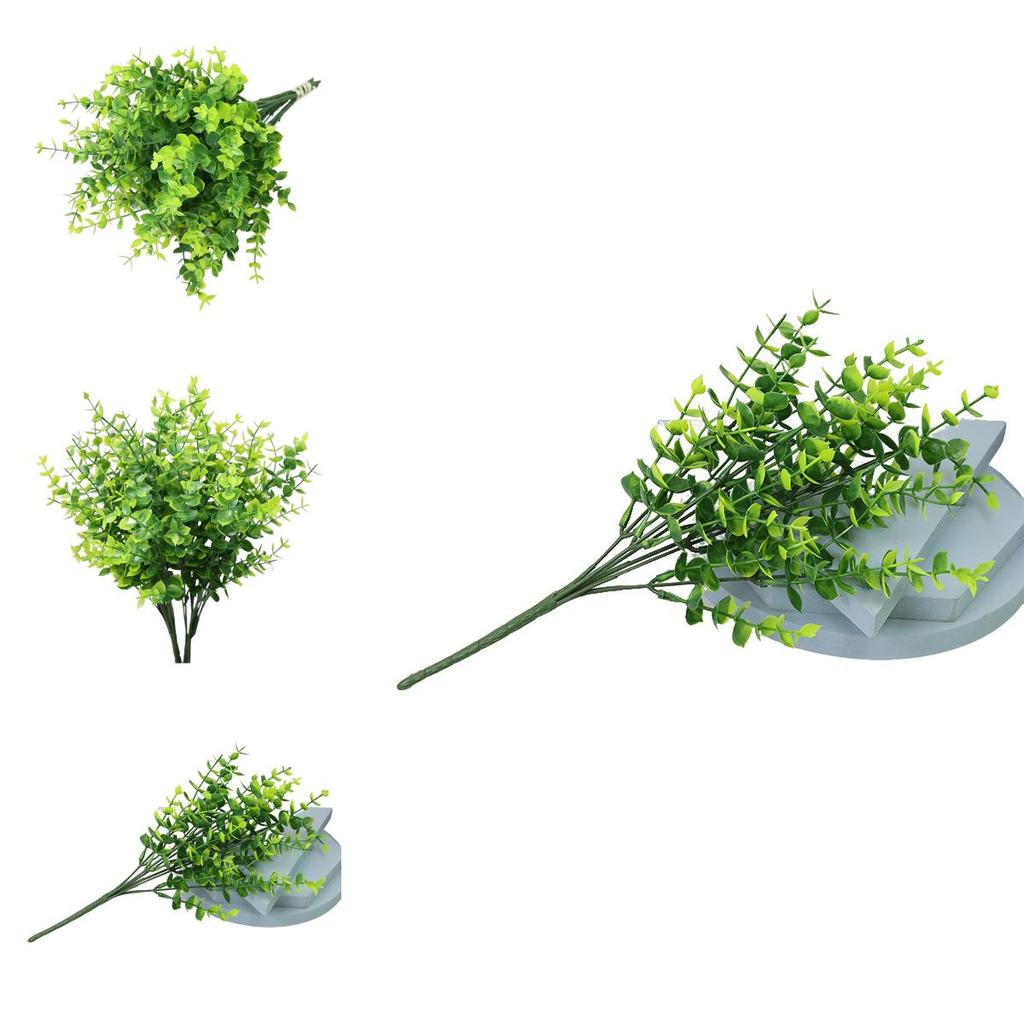 Eucalyptus Globulus Synthetic Foliage Bouquet For Home Hotel And Outdoor Decor