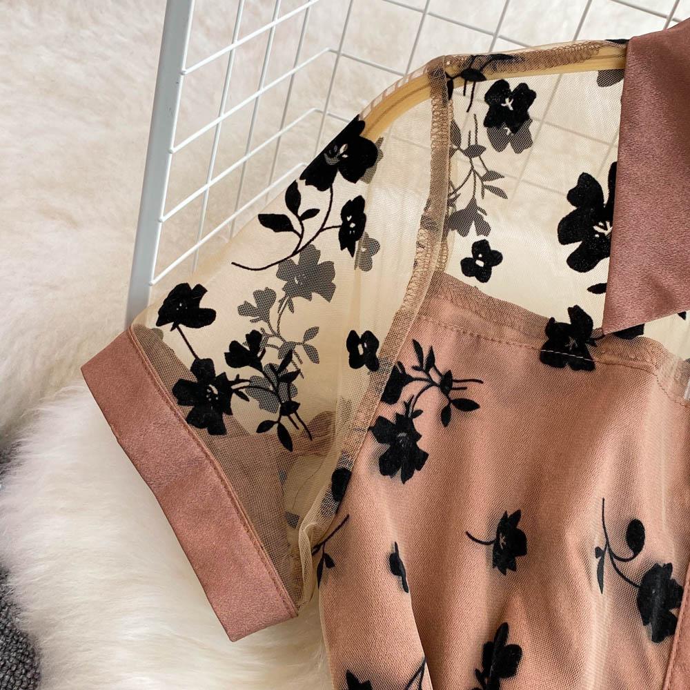 RUGOD Summer Retro Embroidered Waist Slim A-line Dress Elegant Large Swing Long Dress