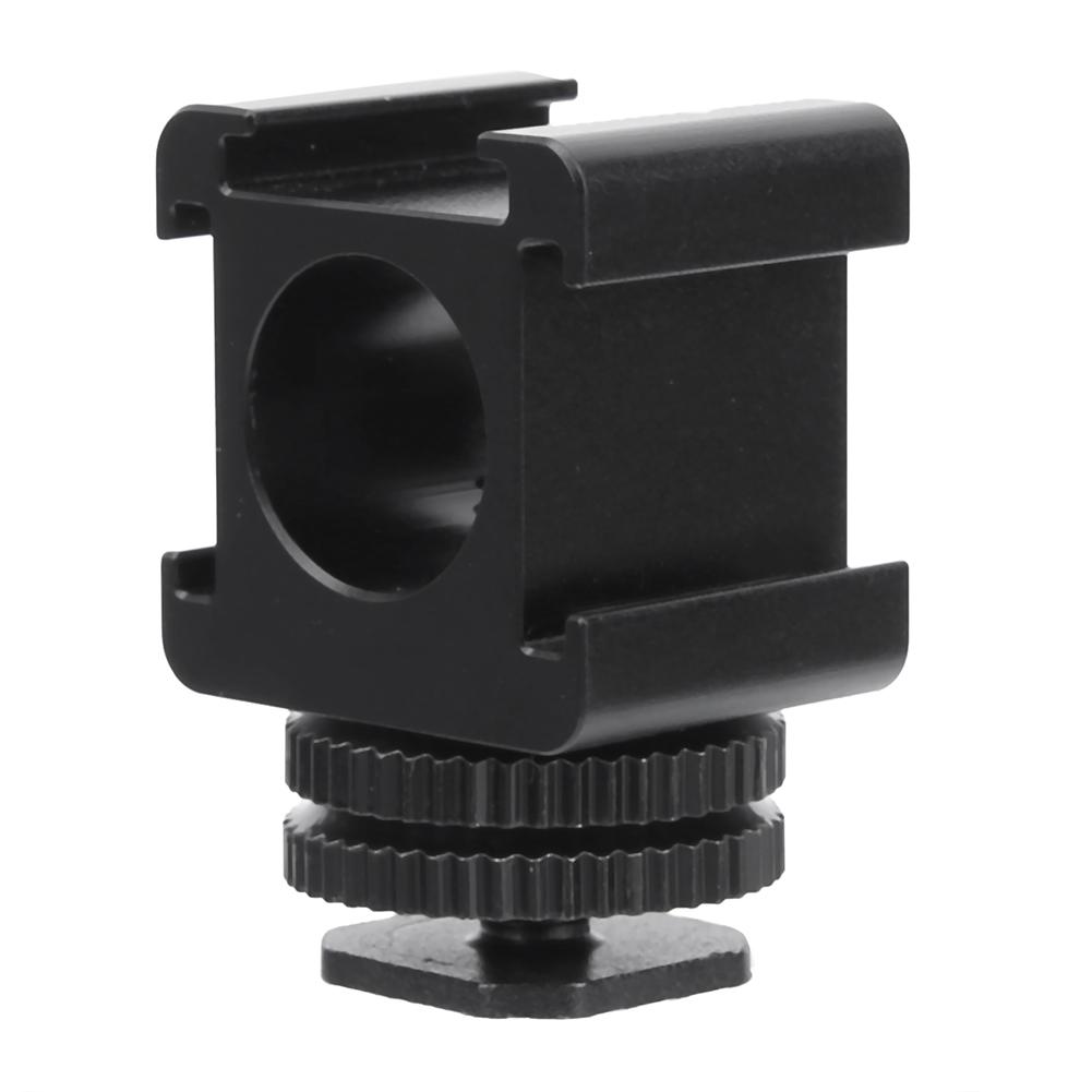 Metal Camera Tri Hot Shoe Mount Adapter for Microphone LED Video Light Monitor