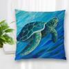Hot Sale Decorative Pillowcase Turtle Art Painting Square Zipper  Best Gift