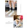 5Pairs Autumn Winter Sports Socks Striped White Socks Trendy Women Socks  Couple