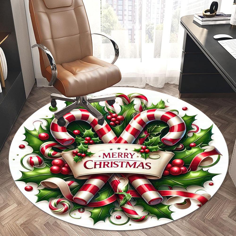 Merry Christmas Office Chair Mat Rug Nonslip Christmas Gifts Carpet Floor Mat Design For Home Gift Living Room Bedroom Office Decor