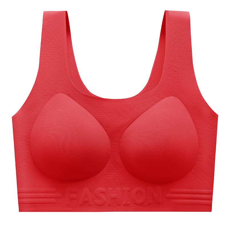 Clothing impenetrable invisible liquid foundation seamless underwear women breathable comfortable fixed cup no steel ring underwear gather bra